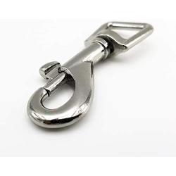 5/8-Inch Metal Swivel Lobster Claw Clasp Spring Loaded Snap Trigger Clip Zinc Alloy Silver by DGQ