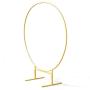 DYRABREST 2/2.4M Large Size Round Golden Metal Wedding Arch Circle Backdrop Stand Balloon Arch Decoration Photo Booth Backdrop Stand Circle Arch Framework for Birthday Wedding Graduation Party (2.4M)