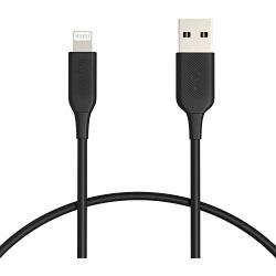 Amazon Basics Lightning to USB Cable - MFi Certified Apple iPhone Charger, Black, 1-Foot (Durability Rated 4,000 Bends)