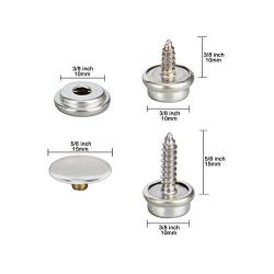 HOMEIDOL 150 Stainless Steel Marine Grade Canvas and Upholstery Boat Cover Snap Button Fastener Kit with 2Pcs Setting Tool (50 Sets) (Fastener Screw Snap Kit)