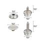HOMEIDOL 150 Stainless Steel Marine Grade Canvas and Upholstery Boat Cover Snap Button Fastener Kit with 2Pcs Setting Tool (50 Sets) (Fastener Screw Snap Kit)