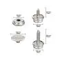 HOMEIDOL 150 Stainless Steel Marine Grade Canvas and Upholstery Boat Cover Snap Button Fastener Kit with 2Pcs Setting Tool (50 Sets) (Fastener Screw Snap Kit) HOMEIDOL 150 Stainless Steel Marine Grade Canvas and Upholstery Boat Cover Snap Button Fastener Kit with 2Pcs Setting Tool (50 Sets) (Fastener Screw Snap Kit)