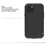 LOVE MEI for iPhone 11 Pro Max Case, Heavy Duty Full Body Sturdy Hard Shockproof Dirtproof Anti-Scratch Hybrid Aluminum Metal Silicone Case with Tempered Glass Cover for iPhone 11 Pro Max (Black)