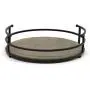 Stratton Home Décor Stratton Home Decor Metal and Wood Tray, 12.00'' W X 12.00'' D X 3.25'' H, Black Stratton Home Décor Stratton Home Decor Metal and Wood Tray, 12.00'' W X 12.00'' D X 3.25'' H, Black
