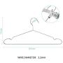 FSUTEG Wire Hangers, Clothes Hangers 50 Pack Heavy Duty Stainless Steel Metal Pants Hangers 16.5inch