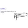 Flash Furniture Newport Collection Glass Coffee Table with Black Metal Frame