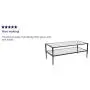 Flash Furniture Newport Collection Glass Coffee Table with Black Metal Frame Flash Furniture Newport Collection Glass Coffee Table with Black Metal Frame