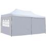 10x20 Ft Pop up Canopy Party Wedding Gazebo Tent Shelter with Removable Side Walls White