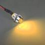 Cobella 4mm Metal Indicator Light 12V Waterproof Signal Lamp 0.3'' Mounting Hole Diameter, 2PCS,Yellow