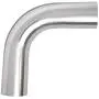 OD 3''(76mm), 90 Degree Bend Elbow 3 Inch Aluminum Pipe Tube, Leg Length 4'' (100mm), Intercooler Pipe High Class Brushed Treatment Tight Radius Air Intake Tube