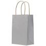 PTP BAGS Hi Ho Silver 5'' x 3'' x 8'' Tote Bags [Pack of 250] Recyclable Metallic Kraft Paper Gift Bags
