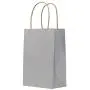 PTP BAGS Hi Ho Silver 5'' x 3'' x 8'' Tote Bags [Pack of 250] Recyclable Metallic Kraft Paper Gift Bags