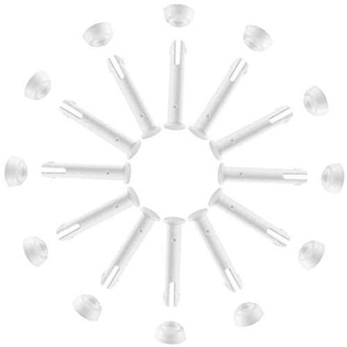 Hermard Plastic Pool Joint Pins 14pcs with Extra 14pcs Rubber Seals, 2.16in Pool Replacement Parts for Intex 13ft-24ft (2016 Season & After) Round Rectangular Metal Frame Pools