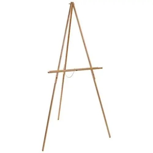 U.S. Art Supply 64'' High Torrey Wooden A-Frame Tripod Studio Artist Floor Easel - Adjustable Tray Height, Holds 40'' Canvas - Wood Display Holder Stand for Paintings, Drawings, Framed Photos, Signs