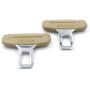 2 Pack Auto Car Seat Belt Clip,Universal Seat Belt Car Safety Belt Buckle Auto Metal Seat Belts Clip,Widely Compatible Car Seat Belts Accessories Beige