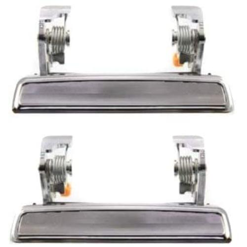 Evan-Fischer EVA18772065554 Exterior Door Handles for Set of 2 Front Left and Right Side Metal Chrome