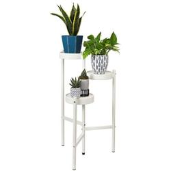 Indoor Corner Plant Stand Tall Plant Stands for Living Room White Plant Patio Side Table Window Plant Shelves Tiered Plant Stand Outdoor Plant Shelf Metal Large Plant Stand Mid Century Modern Decor