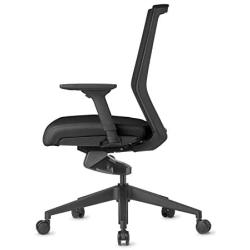 AMQ ZILO Ergonomic Office Chair, Black/Fabric Seat