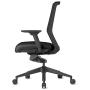 AMQ ZILO Ergonomic Office Chair, Black/Fabric Seat