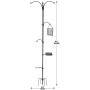 yosager 91'' x 23'' Premium Bird Feeding Station Kit, Bird Feeder Pole Wild Bird Feeder Hanging Kit with Metal Suet Feeder Bird Bath for Bird Watching Birdfeeder Planter Hanger