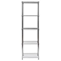 Muscle Rack Steel Wire Shelf Slim Spacesaver, 59''H x 18''W x 18''H, Chrome, Model:SWS181859-5C