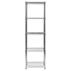 Muscle Rack Steel Wire Shelf Slim Spacesaver, 59''H x 18''W x 18''H, Chrome, Model:SWS181859-5C