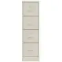 Scranton and Co 22'' Deep 4 Drawer Letter File Cabinet in Putty, Fully Assembled Scranton and Co 22'' Deep 4 Drawer Letter File Cabinet in Putty, Fully Assembled