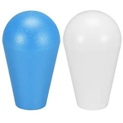 uxcell Ellipse Oval Joystick Head Rocker Ball Top Handle American Type Arcade Game DIY Parts Replacement White Blue 2Pcs