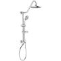 PULSE ShowerSpas 1011-CH-1.8GPM Kauai III Shower System, with 8'' Rain Showerhead, 5-Function Hand Shower, Adjustable Slide Bar and Soap Dish, Polished Chrome, 1.8 GPM