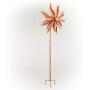 Alpine Corporation NCY354 Alpine Rustic Metal Rudbeckia Windmill Stake, 96 Inch Tall, Rusty