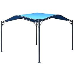 Mefo garden 12 x 12 ft Outdoor Patio Swan Gazebo Canopy for Backyard, Iron, 250gsm Polyester Canopy, Blue