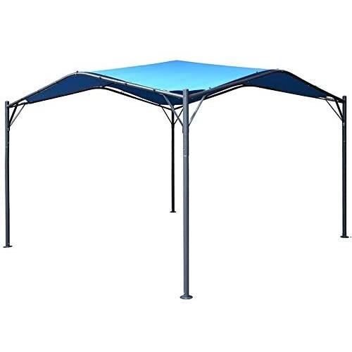 Mefo garden 12 x 12 ft Outdoor Patio Swan Gazebo Canopy for Backyard, Iron, 250gsm Polyester Canopy, Blue