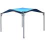 Mefo garden 12 x 12 ft Outdoor Patio Swan Gazebo Canopy for Backyard, Iron, 250gsm Polyester Canopy, Blue