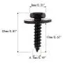 Mtsooning 20 Pcs/Set Universal Car Auto 4.8x19mm Self-Tapping Screws Captive Loose Washer 8mm Hex Head Black Hot C45 Mtsooning 20 Pcs/Set Universal Car Auto 4.8x19mm Self-Tapping Screws Captive Loose Washer 8mm Hex Head Black Hot C45