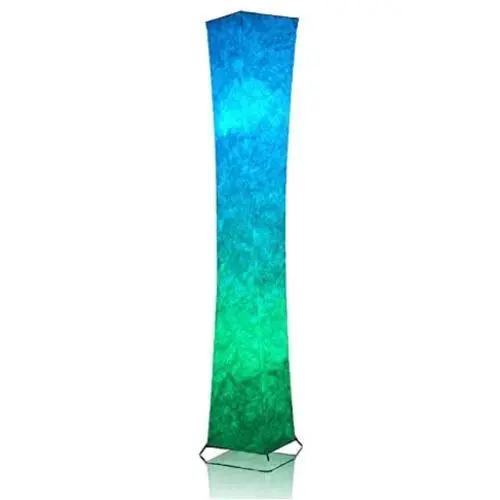 65'' Soft Light LED Floor Lamp,LEONC RGB Color Changing Tyvek Fabric Shade Modern Floor Lamp with Fabric Shade & 2 Smart LED Bulbs for Livingroom Bedroom Warm Atmosphere Tyvek Dupont 10 x 10 x 65 inch…