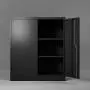 Merax - WF192245 Steel Storage Cabinet, 3 Shelf Metal Storage Cabinet with 2 Adjustable Shelves and Lockable Doors, 41.6'' H x 36'' W x 18'' D Black Merax - WF192245 Steel Storage Cabinet, 3 Shelf Metal Storage Cabinet with 2 Adjustable Shelves and Lockable Doors, 41.6'' H x 36'' W x 18'' D Black
