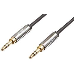 Amazon Basics 3.5 mm Male to Male Stereo Audio Aux Cable, 4 Feet, 1.2 Meters, 2-Pack