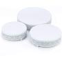 VILAVITA 3-Piece Cake Stand Set Round Metal Cake Stands Dessert Display Cupcake Stands, White VILAVITA 3-Piece Cake Stand Set Round Metal Cake Stands Dessert Display Cupcake Stands, White