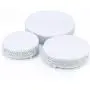 VILAVITA 3-Piece Cake Stand Set Round Metal Cake Stands Dessert Display Cupcake Stands, White