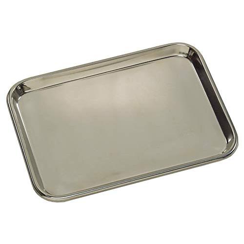 Grafco Metal Mayo Tray for Medical Instruments, Dental, Tattoo and Surgical Supplies, Stainless Steel, 15-1/8'' x 10-1/2'' x 5/8'', 3262,chrome,Large