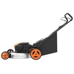 WORX WG751 40V Power Share 5.0 Ah 20'' Lawn Mower w/ Mulching and Side Discharge Capabilities (2x20V Batteries)