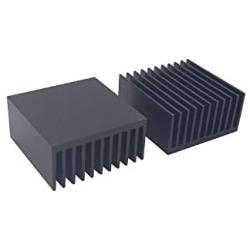 4Pcs Aluminum Heat Sink 40 x 40 x 20mm /1.57 x 1.57 x 0.79 inch Peltier Heat Sinks Cooling 11 Fin Black