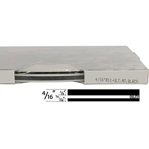Universal TFX 0004011 - Auto Customizing Dual Pinstripe - 4/16'' x 150 (1/8” Stripe, 1/16'' Gap, Then 1/16” Stripe) - 011-Ultra Metallic Black