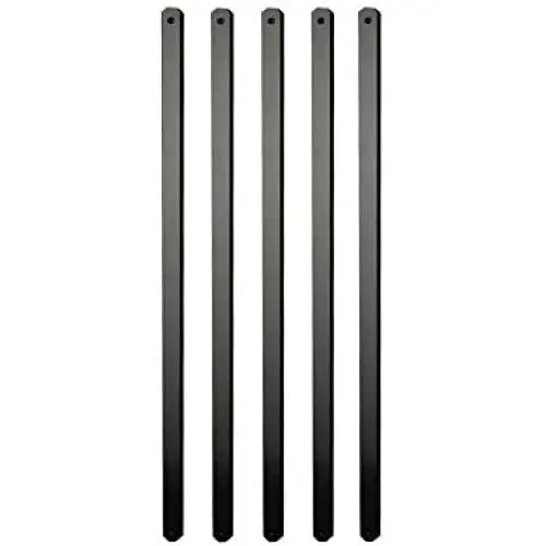 29.5 Inch x 1 Inch Black Aluminum Flat Balusters (75 Pack), Wood and Composite Deck Railing Compatible, Semigloss Finish