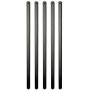 29.5 Inch x 1 Inch Black Aluminum Flat Balusters (75 Pack), Wood and Composite Deck Railing Compatible, Semigloss Finish