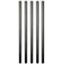 29.5 Inch x 1 Inch Black Aluminum Flat Balusters (75 Pack), Wood and Composite Deck Railing Compatible, Semigloss Finish