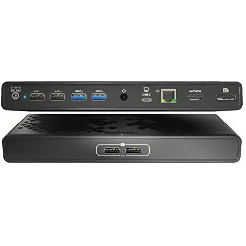 MediaGear Dual Display USB C Docking Station w/ 70W Power Delivery. Ports: HDMI, DisplayPort, 6X USB, Gigabit Ethernet, Audio/Mic for Mac & Windows OS MediaGear Dual Display USB C Docking Station w/ 70W Power Delivery. Ports: HDMI, DisplayPort, 6X USB, Gigabit Ethernet, Audio/Mic for Mac & Windows OS
