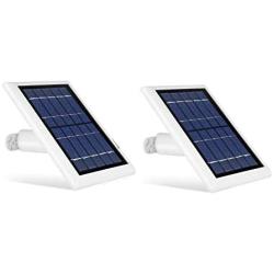 Wasserstein 2W 6V Solar Panel with 13.1ft/4m Cable Compatible with Arlo Ultra/Ultra 2, Arlo Pro 3/Pro 4, & Arlo Floodlight ONLY (2-Pack, White) (NOT Compatible with Arlo Essential Spotlight)