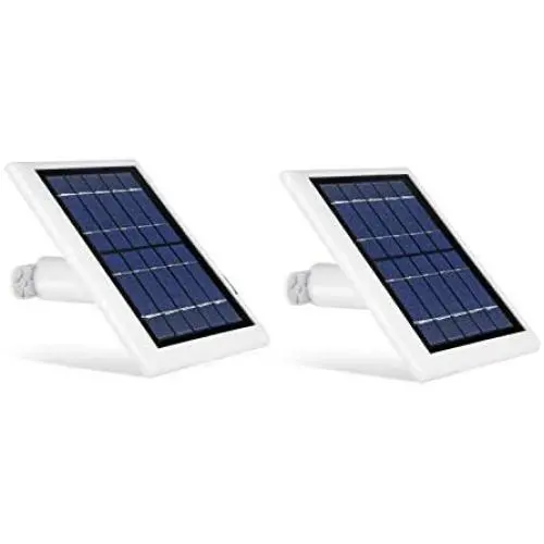 Wasserstein 2W 6V Solar Panel with 13.1ft/4m Cable Compatible with Arlo Ultra/Ultra 2, Arlo Pro 3/Pro 4, & Arlo Floodlight ONLY (2-Pack, White) (NOT Compatible with Arlo Essential Spotlight)