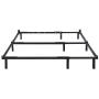 PrimaSleep Full Queen King, Tool Free, Easy Assembly Non Slip for Box Spring 7 inch Dura Metal Compact Adjustable Steel Bed Frame, Universal, Black